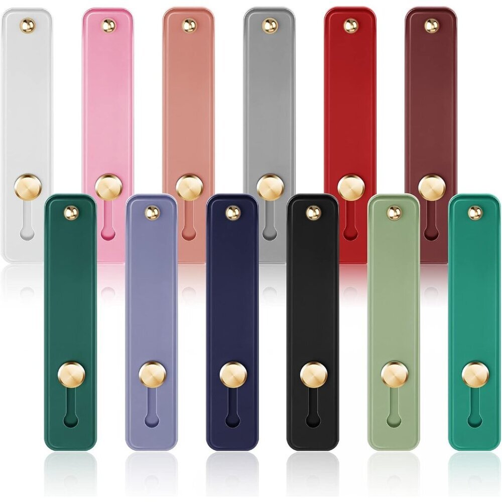 12 Pcs Phone Grip Strap Telescopic Finger Strap Bracket Portable Phone Finger Ki